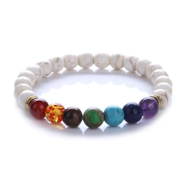 0,8cm bracelet Howlite 7 Chakra