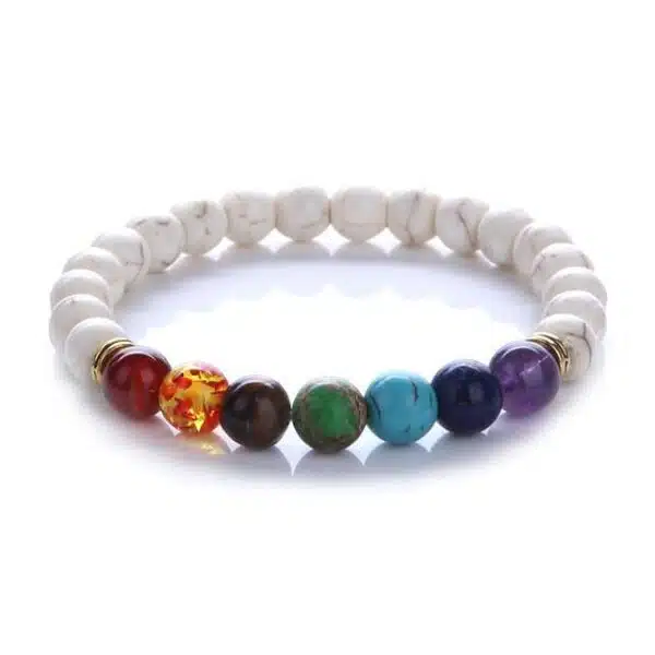 0,8cm bracelet Howlite 7 Chakra