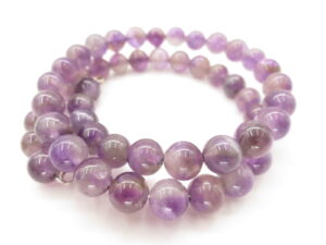 0,8cm double stone bracelets amethyst