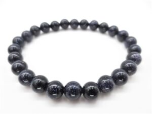 0,8cm gemstone bracelace Blue Goldstone