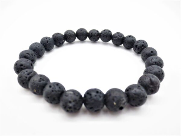 0,8cm gemstone bracelace Lava stone