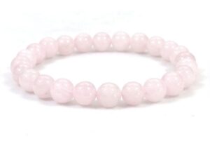 0,8cm gemstone bracelace Rosequartz