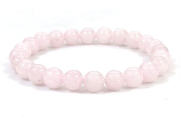 0,8cm gemstone bracelace Rosequartz