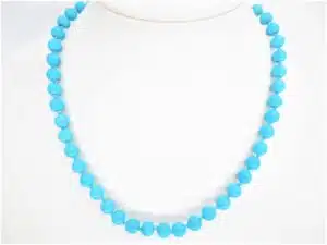 0,8cm stone beads necklace blue Turquoise