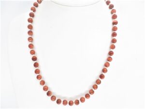 0,8cm stone beads necklace goldstone