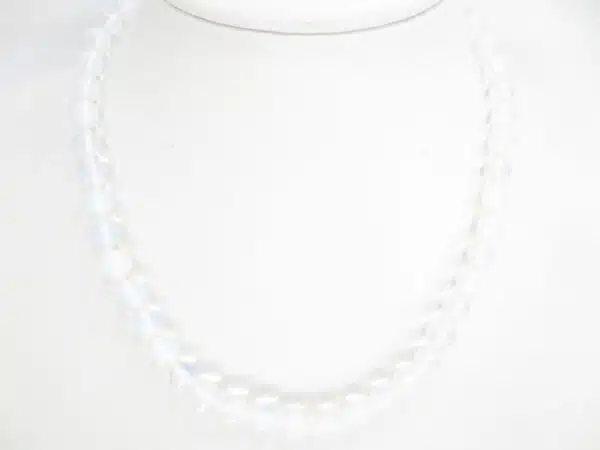 0,8cm stone beads necklace opalite