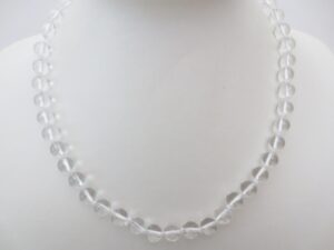 0,8cm stone beads necklace rock chrystal