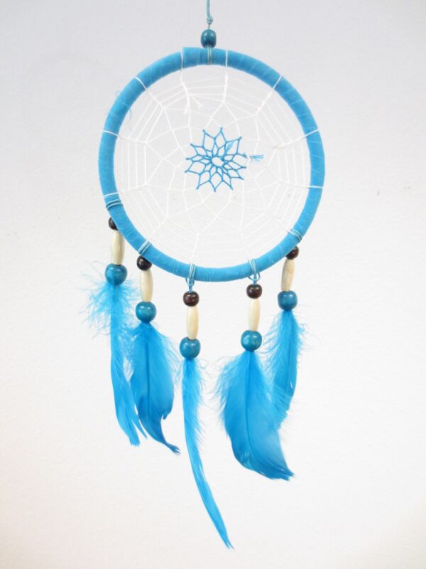 14cm round Dreamcatcher with goose feathers ( 3pcs)