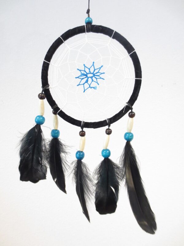 14cm round Dreamcatcher with goose feathers ( 3pcs)