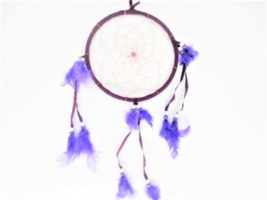 16cm round Dreamcatcher purple (5pcs)