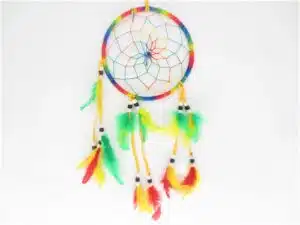 16cm round Dreamcatcher Rainbow (5pcs)