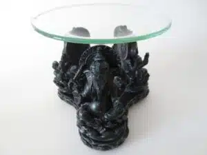 3 black Ganesh oil burner