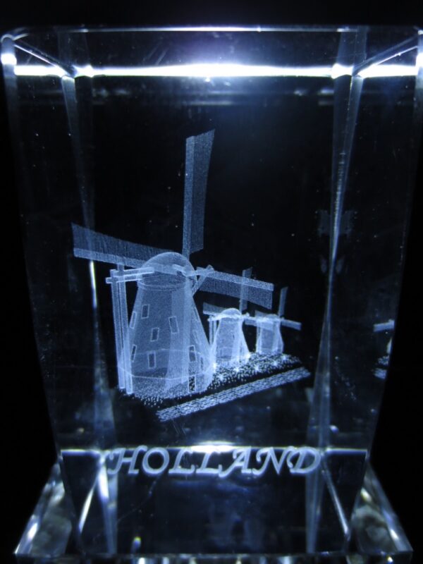 3D laserblok holland with 3 windmills