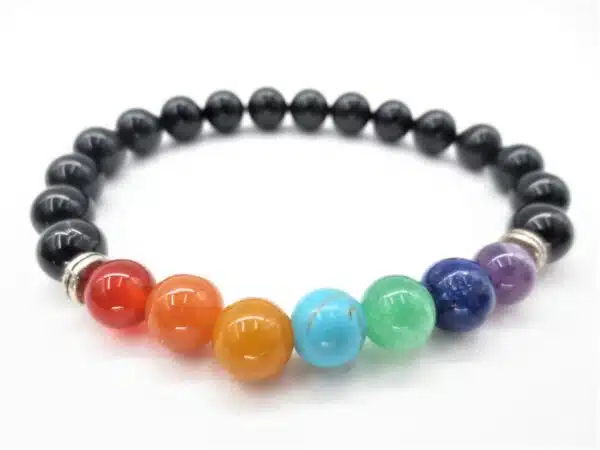 7 chakra 0,8cm gemstone bracelace Onyx