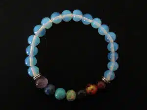 7 chakra 0,8cm gemstone bracelace opalite