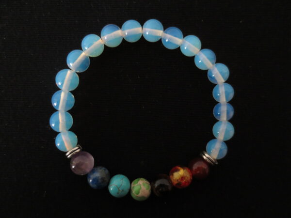 7 chakra 0,8cm gemstone bracelace opalite