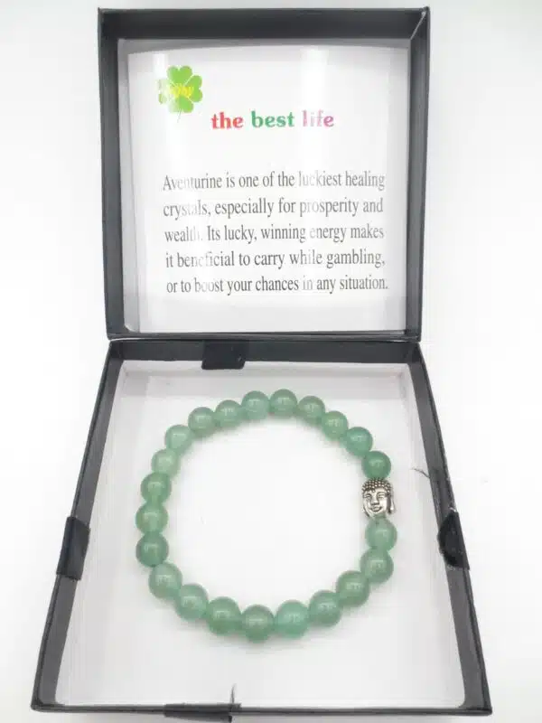 8mm bracelet Aventurine quartz Buddha