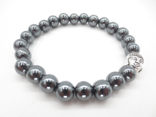 8mm bracelet Hematite Buddha