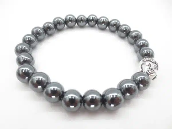 8mm bracelet Hematite Buddha