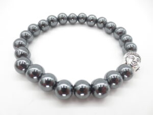 8mm bracelet hematite with Buddha without box