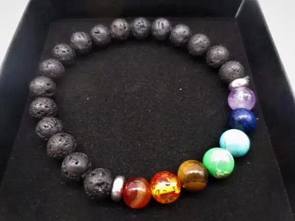 8mm bracelet lava stone 7 Chakra