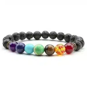 8mm bracelet lava stone 7 Chakra