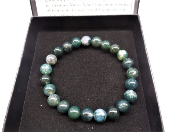 8mm bracelet Moss Agate