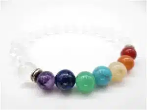 8mm bracelet Rock Crystal 7 Chakra