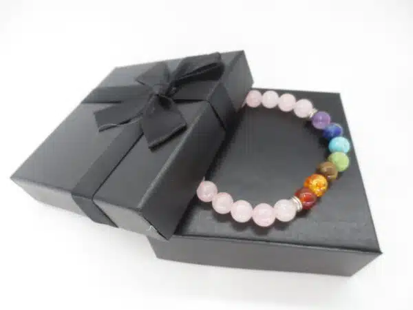 8mm bracelet Rose quartz 7 Chakra