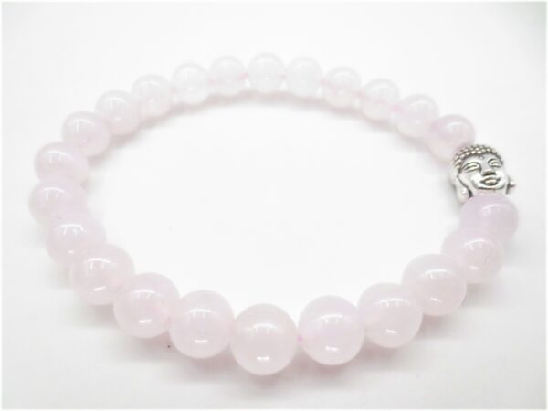 8mm bracelet Rose quartz Buddha with gift-box