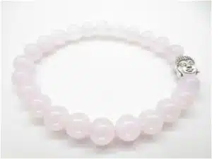 8mm bracelet rose quartz with Buddha without box