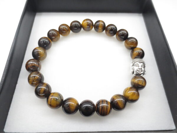 8mm bracelet Tiger eye Buddha