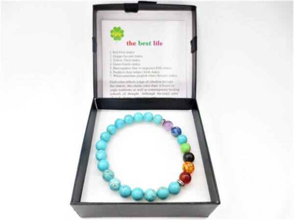 8mm bracelet Turquoise 7 Chakra