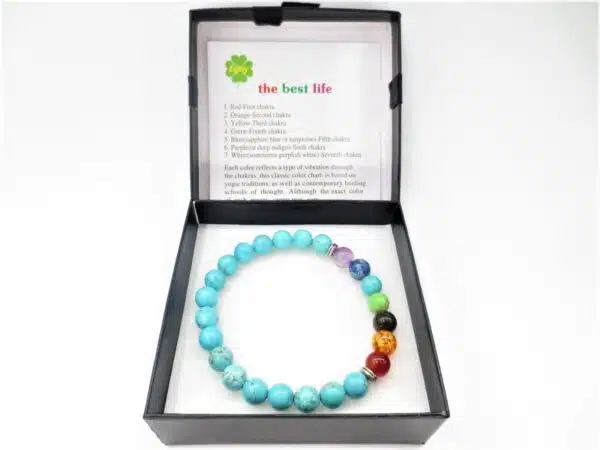 8mm bracelet Turquoise 7 Chakra