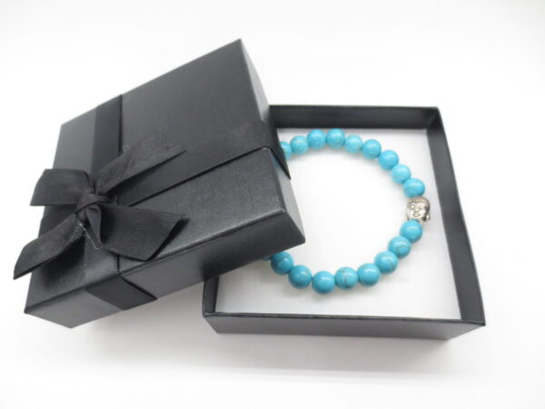 8mm bracelet Turquoise Buddha with gift-box