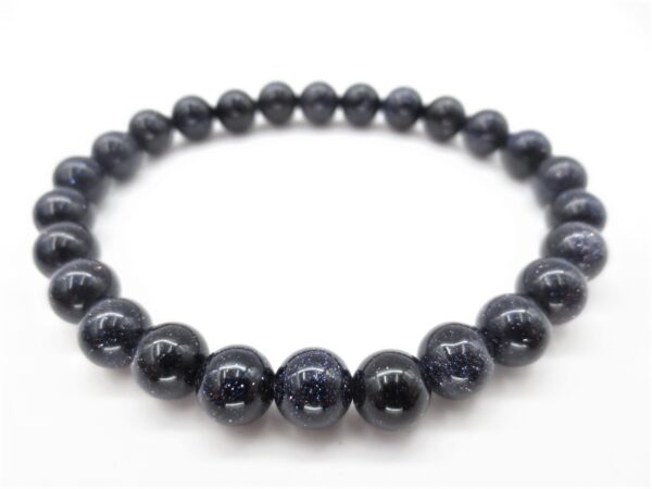 8mm gemstone bracelace Blue goldstone