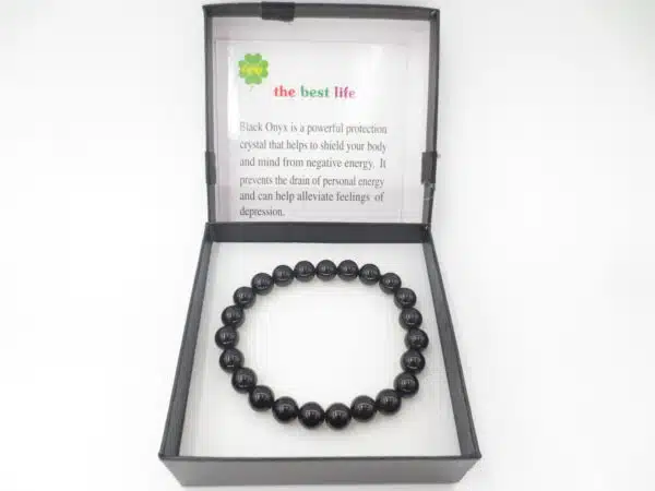 8mm gemstone bracelace Onyx