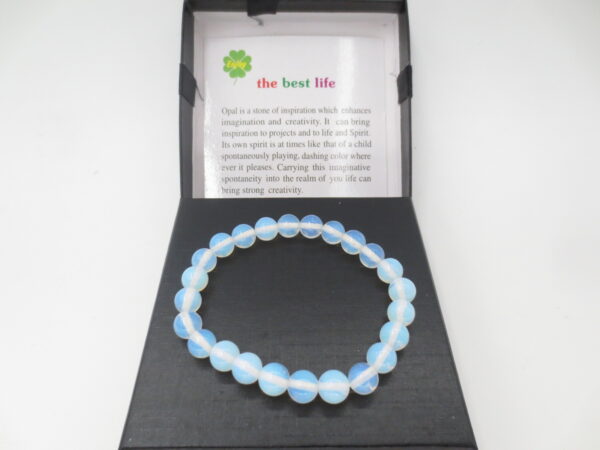 8mm gemstone bracelace Opalite