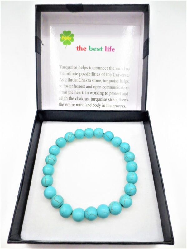 8mm gemstone bracelace Turquoise