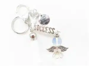 Angel gemstone keychain Opalite 'Success'