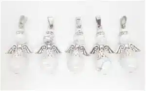 Angel gemstone pendant set (5pc) - howlite