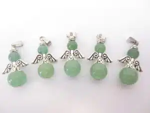 Angel gemstone pendant set (5pcs) - Aventurine