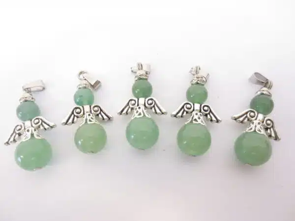 Angel gemstone pendant set (5pcs) - Aventurine