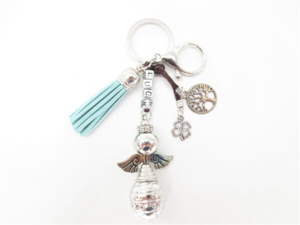 Angel 'luck' keychain turquoise