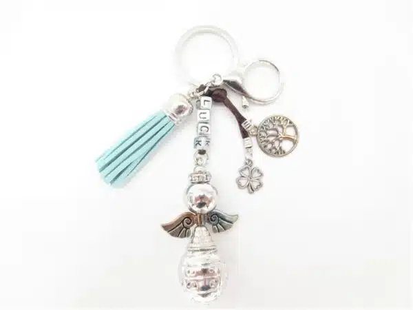 Angel 'luck' keychain turquoise