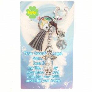 Angel 'Luck' Keychain Wholesale - Gray