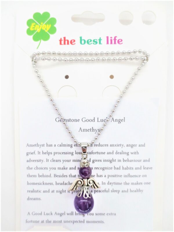 Angel necklace - amethyst