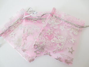 Angel organza gift bag Pink