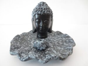 Buddha incense holder grey