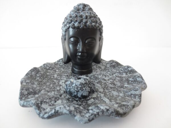 Buddha incense holder grey